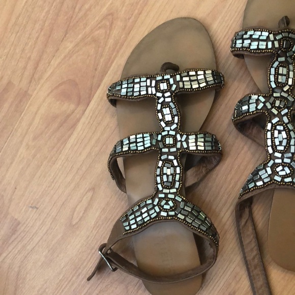 Charles David brown leather ankle sandals - Picture 3 of 5